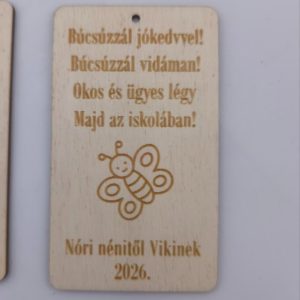„Útravaló Szeretettel” – Személyre szabható ballagási emlékkártya ovis jellel és mágnessel