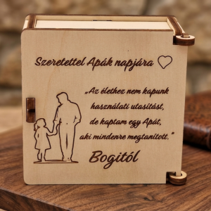 Személyre szabható Apák napi doboz 4 (PL Mérőszalaghoz)